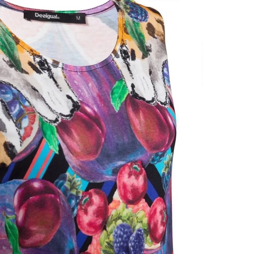 Blue Dress with Fruit Print Nika Size M - Picture 10 of 15